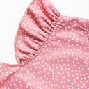  Marlowe Polka Dots Ruffle Flutter Sleeve Frilled Neck Blouse