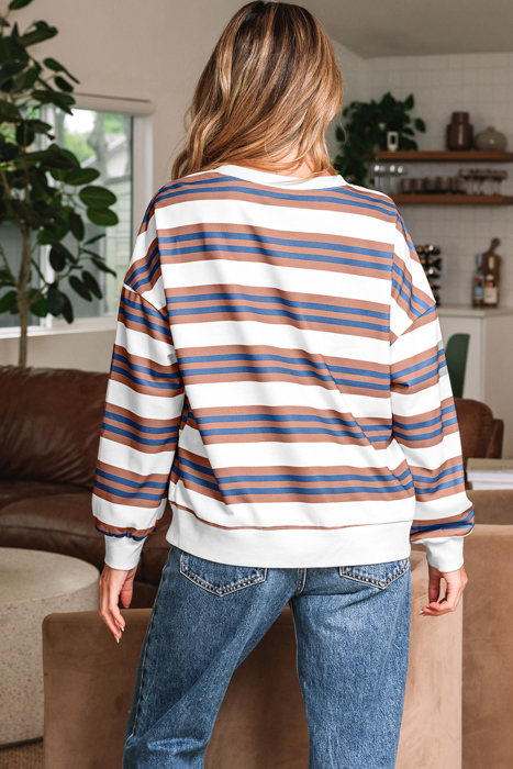 Marlowe Stripe Drop Shoulder Pullover