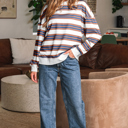  Marlowe Stripe Drop Shoulder Pullover