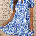  Maryam Flower Puff Sleeve Tiered Dress