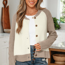 White Medium Maryam Ribbed Knit Down Sweater