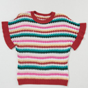  Maryam Sleeve Colorful Textured Sweater