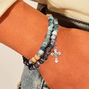  Matilda Layered Cross Beading Bracelet