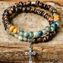  Matilda Layered Cross Beading Bracelet