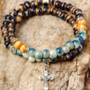 Matilda Layered Cross Beading Bracelet