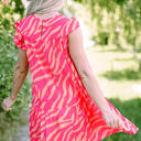  Matilda Zebra Stripe Pocketed Dress