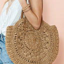  Mavis Bohemian Straw Woven Round Bag