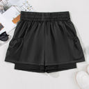  Maxine Elastic High Waist Pocketed Casual Shorts