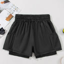  Maxine Elastic High Waist Pocketed Casual Shorts