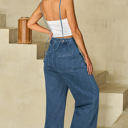  Maya Cropped Wide Leg Overalls