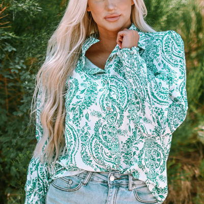 Mckenna Paisley Buttoned Loose Shirt