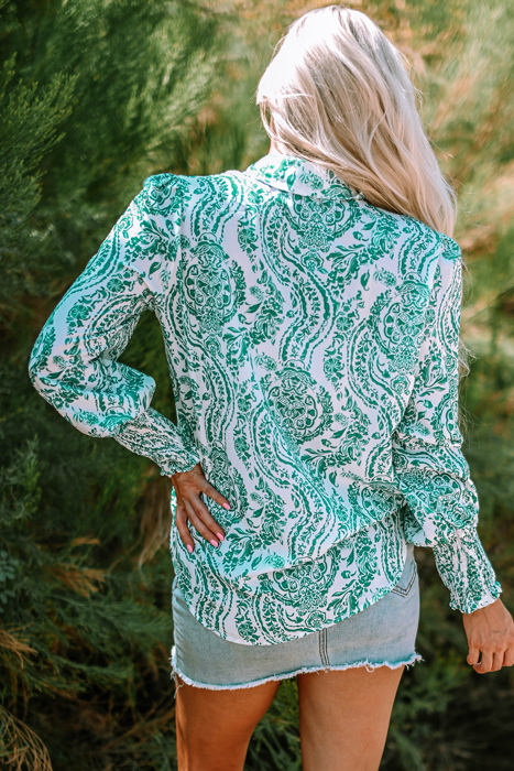 Mckenna Paisley Buttoned Loose Shirt