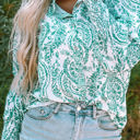  Mckenna Paisley Buttoned Loose Shirt