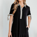 Black Large Mckenzie Sleeve Shift Mini Dress