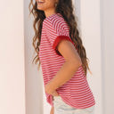  Mckenzie Stripe Knitted Round Neck Top