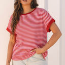  Mckenzie Stripe Knitted Round Neck Top