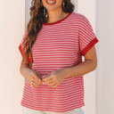  Mckenzie Stripe Knitted Round Neck Top