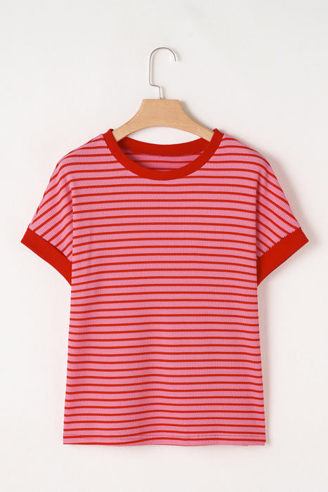 Mckenzie Stripe Knitted Round Neck Top