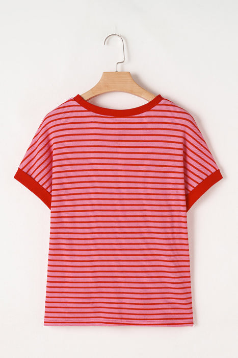 Mckenzie Stripe Knitted Round Neck Top