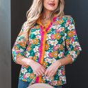  Meadow 3 4 Sleeve Blouse