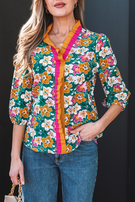 Meadow 3 4 Sleeve Blouse