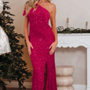  Meadow High Bodycon Sequin Gown