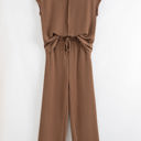  Megan Corded Short Sleeve Top and Casual Pants Set