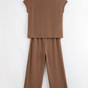  Megan Corded Short Sleeve Top and Casual Pants Set