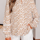  Melanie Lace Floral Puff Sleeve Top