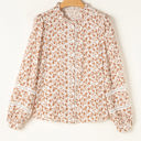  Melanie Lace Floral Puff Sleeve Top