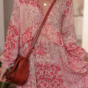  Melody Floral Tassel Tie Long Sleeve Mini Dress