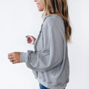  Mercy Hem Pullover top Long Sleeve Top