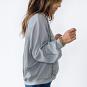  Mercy Hem Pullover top Long Sleeve Top