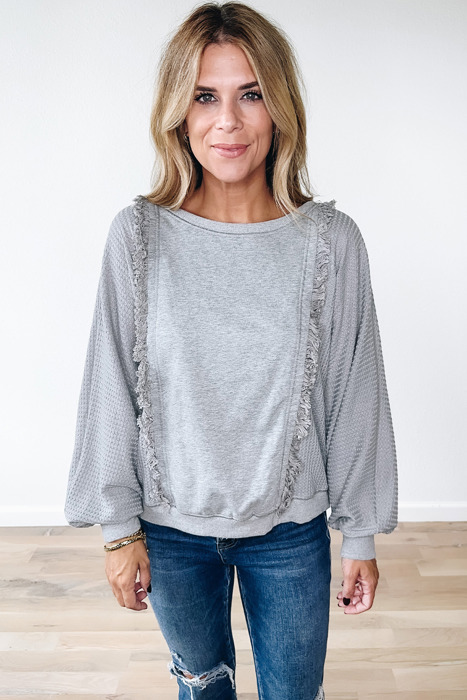 Mercy Hem Pullover top Long Sleeve Top