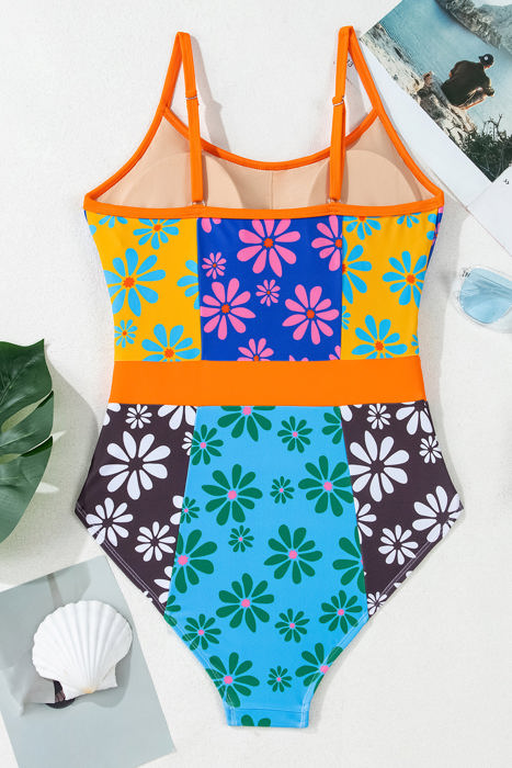 Meredith Floral Spaghetti Straps Swimsuit