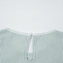  Meredith Stripe Lace Patchwork Crew Neck Tank Top