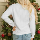  Merry And Bright Knit Pullover Sweatshirt