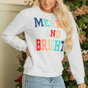  Merry And Bright Knit Pullover Sweatshirt