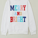  Merry And Bright Knit Pullover Sweatshirt