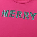  MERRY Christmas Tree Sequin Patchwork Sweatshirt