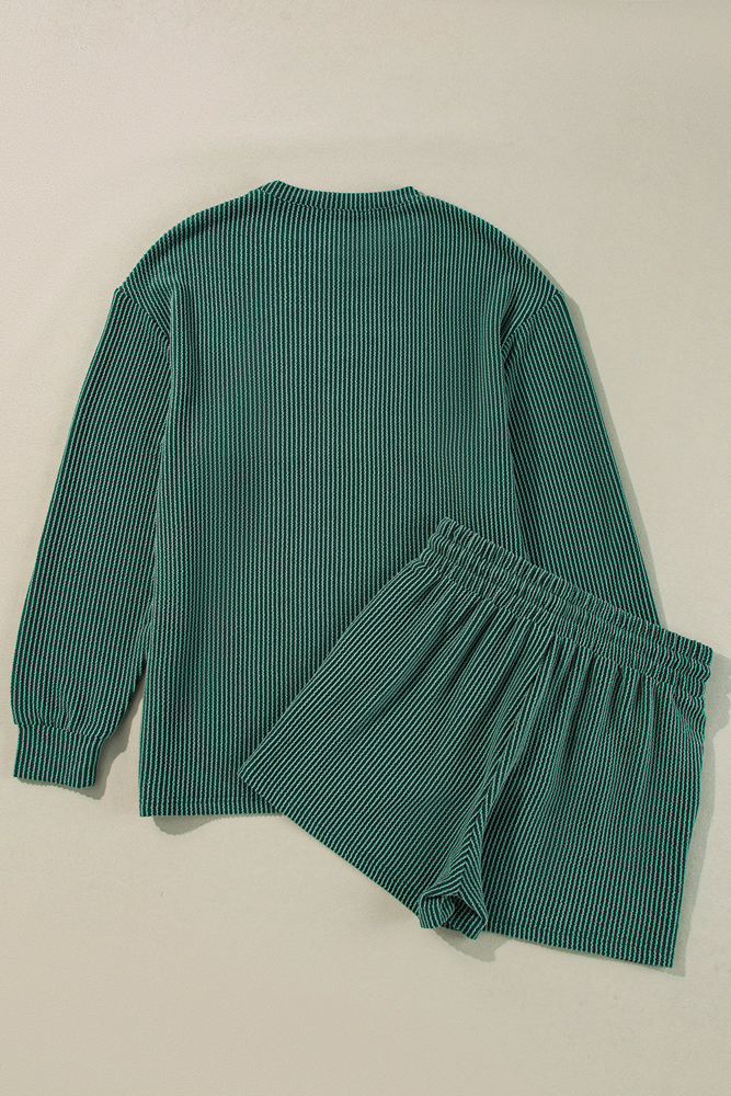 MERRY Long Sleeve Top and Shorts Set