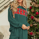 Evergreen Large MERRY Long Sleeve Top and Shorts Set