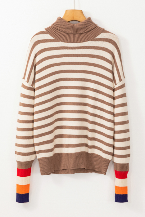 Mia Bishop Sleeve Turtleneck Sweater