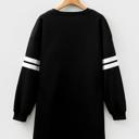  Mia Striped Sleeve Sweatshirt Dress