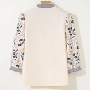  Micah Sleeve Contrast Patchwork Blouse
