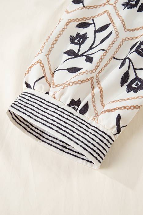 Micah Sleeve Contrast Patchwork Blouse