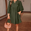  Michelle Pleated Corduroy Mini Dress