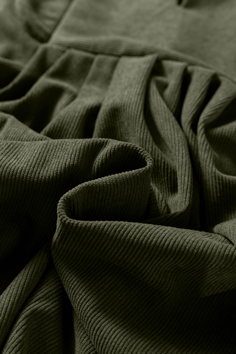 Michelle Pleated Corduroy Mini Dress