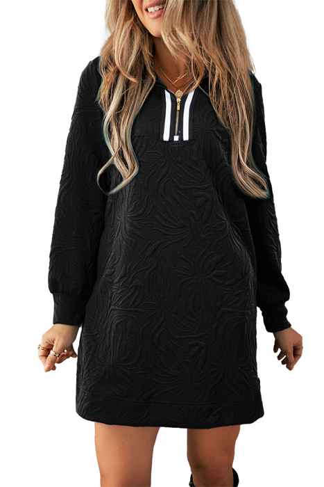 Mikaela Zipper Shift Mini Dress