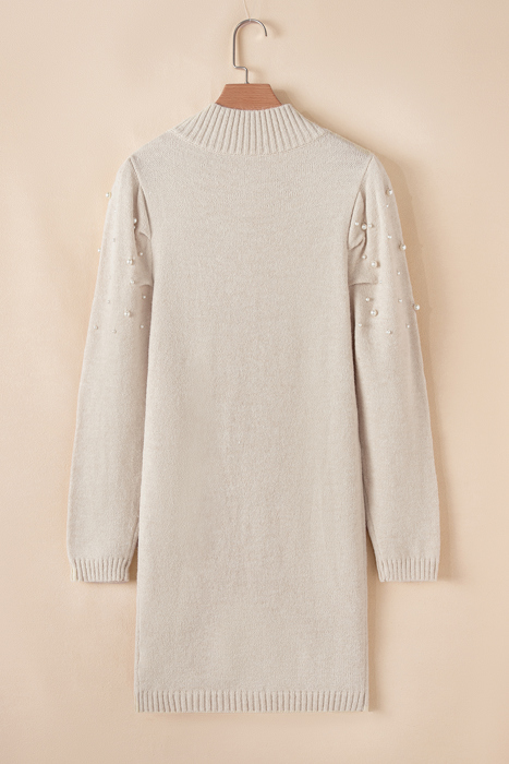 Mila Beaded High Bodycon Sweater